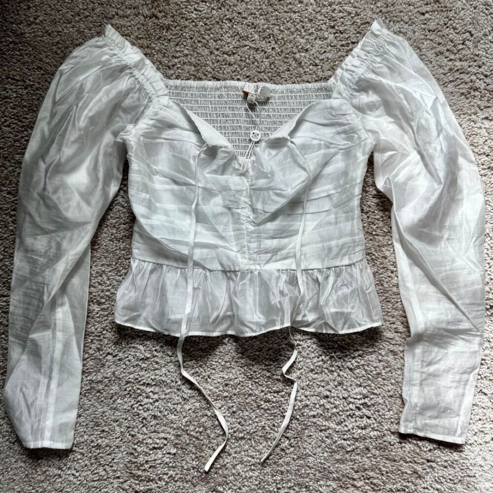 Wayf Women's White Blouse